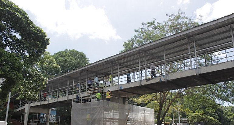 Puente peatonal de la CSS en la va Transstmica 