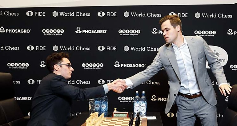 Carlsen y Caruana 