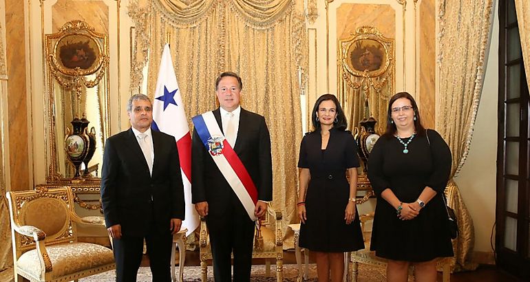 Presidente Varela recibe Cartas Credenciales de embajadores de Egipto Italia Corea y Rusia