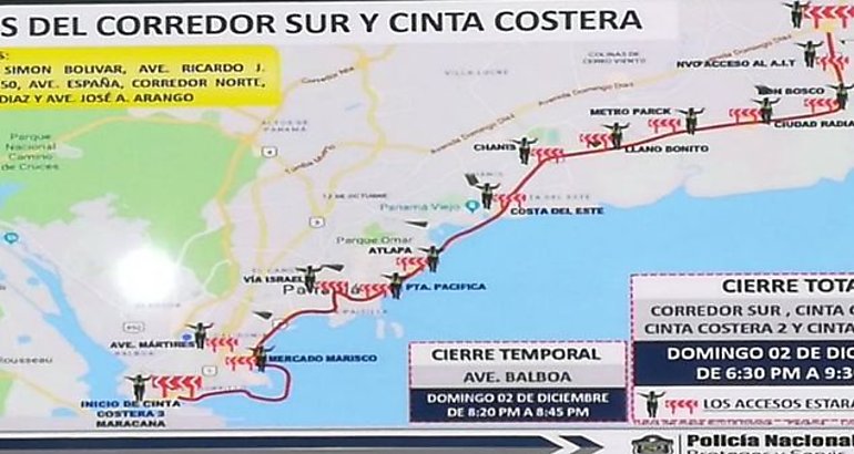 Recomiendan a conductores tomar rutas alternas ante cierre de vas por visita de Xi Jinping 