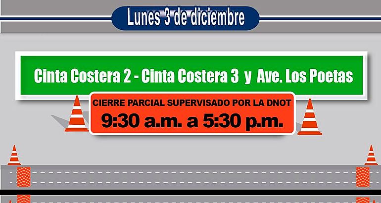 Rutas cerradas para este Lunes 