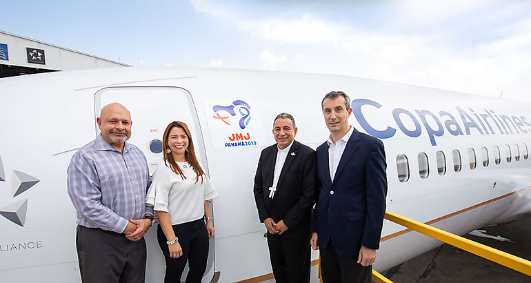 COPA AIRLINES AVIN CON LOGO DE LA JMJ