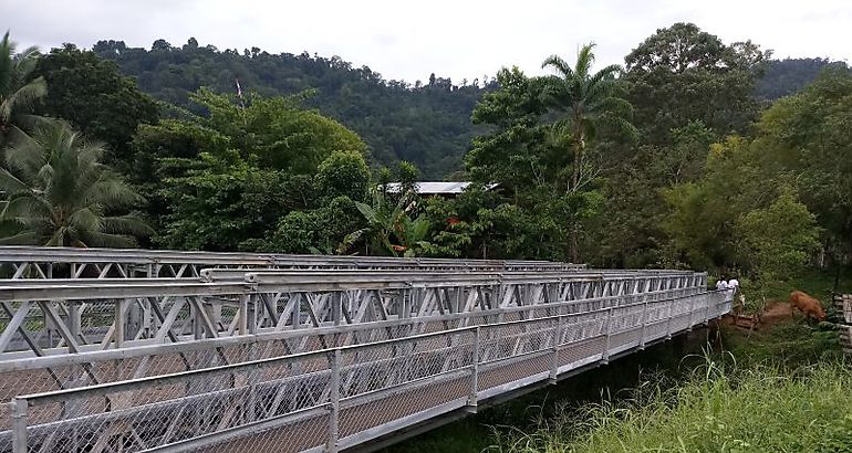 Puente Acrow en Las Palmitas de Bocas del Toro