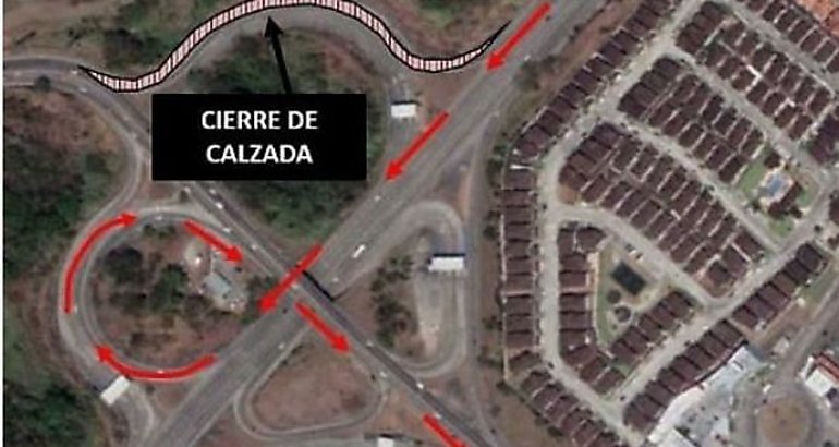 Ciierre de calzada en el Corredor Norte del 5 al 8 de abril 