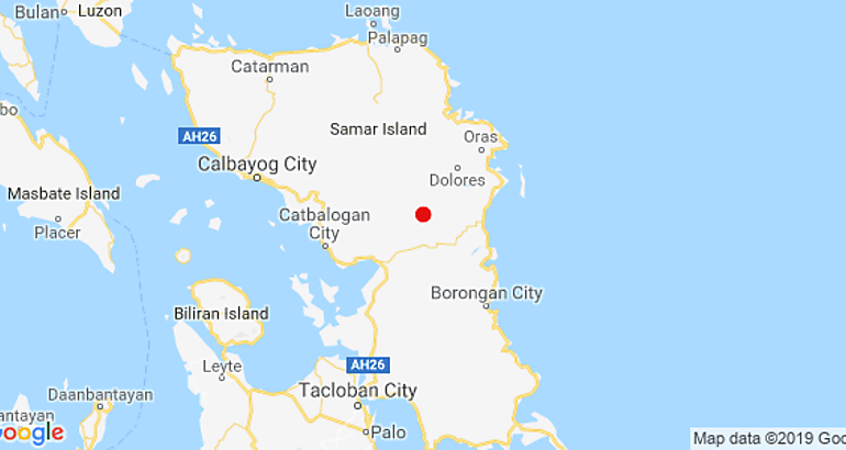 Eastern Samar en el centro de Filipinas