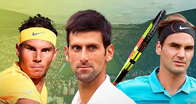 Djokovic Nadal y Federer