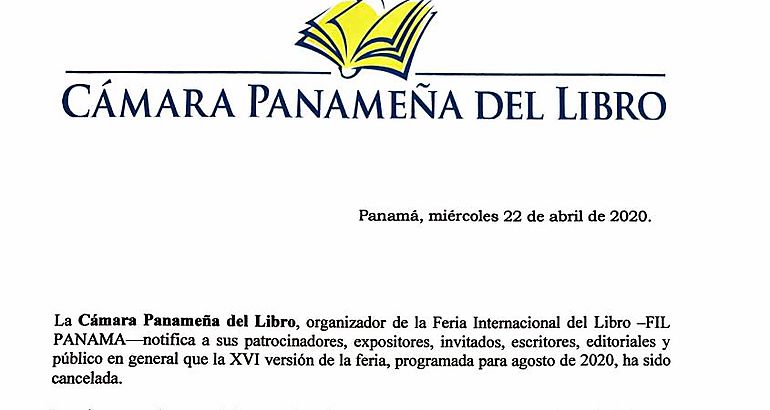 Cancelan Feria Internacional del Libro programada para agosto 