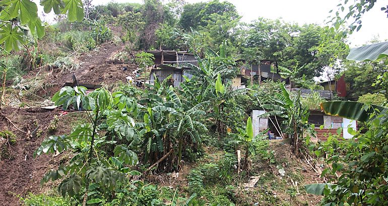 alud en el sector de Tierra Prometida