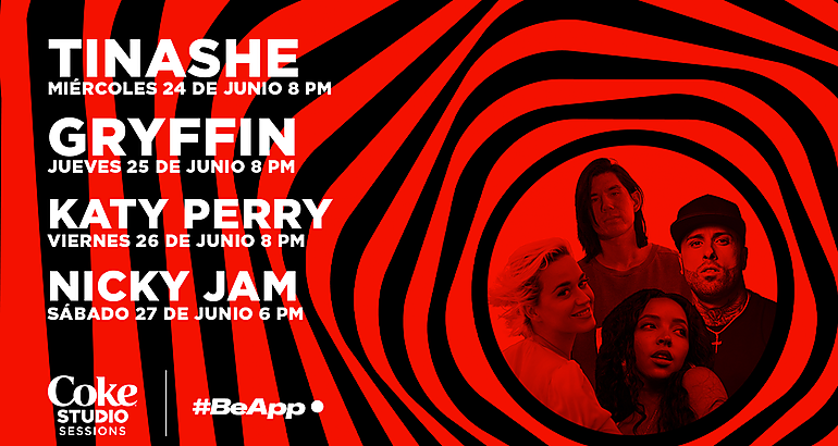 Nicky Jam Katy Perry Gryffin y otros se presentarn en vivo esta semana en las sesiones de Coke Studio