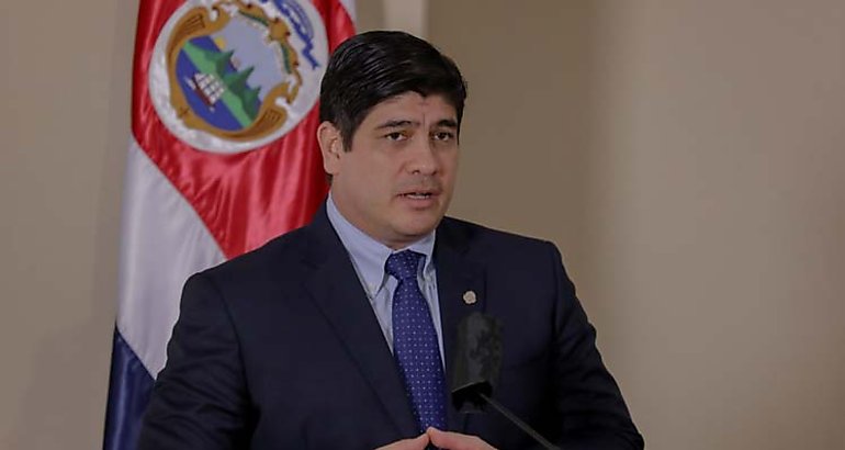 El presidente de Costa Rica Carlos Alvarado