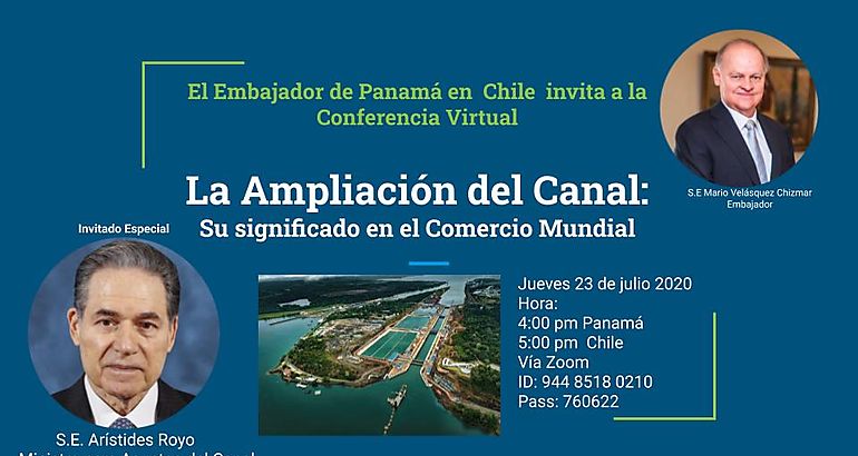 Conferencia virtual titulada La ampliacin del Canal su significado en el comercio mundial