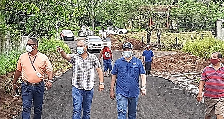 Inspeccionan vas afectadas por las fuertes lluvias en la provincia de Chiriqu