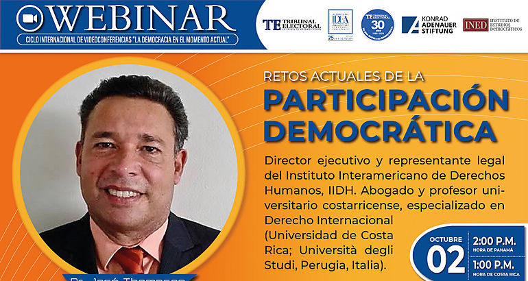 INED organiza la conferencia virtual Retos Actuales de la Participacin Democrtica