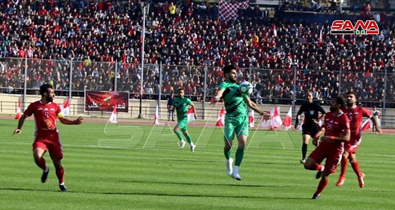 Alepo celebra su primer partido de ftbol en un estadio