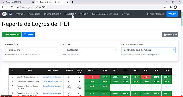 Plataforma Web Desarrollo Institucional de la UTP