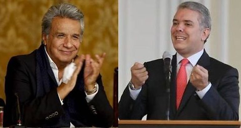 Lenn Moreno e Ivn Duque