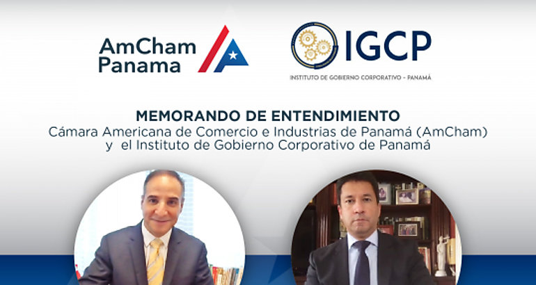 AmCham Panam y el Instituto de Gobierno Corporativo de Panam firman memorando de entendimiento