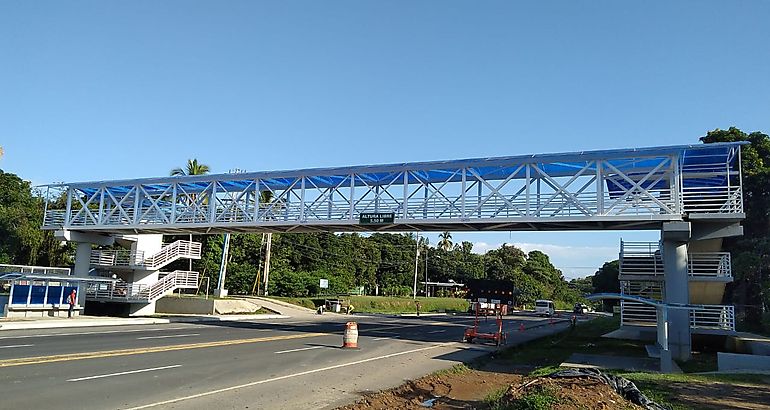 Nuevo puente peatonal de la Carretera Panamericana  Las Guas de Oriente