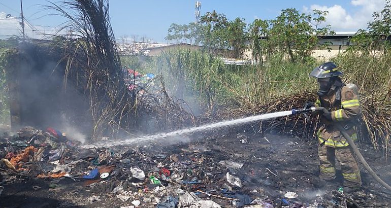 basura incendiada 