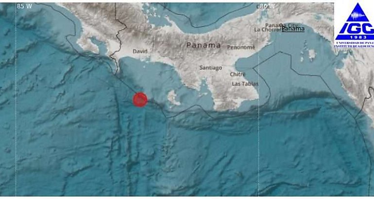 Un sismo de 65 grados sacudi esta maana la provincia de Chiriqu