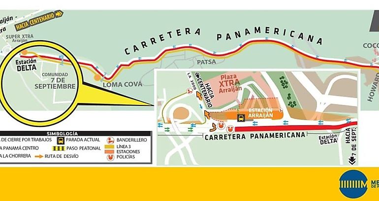 Metro de Panam anuncia cierre de carriles desde Loma Cov