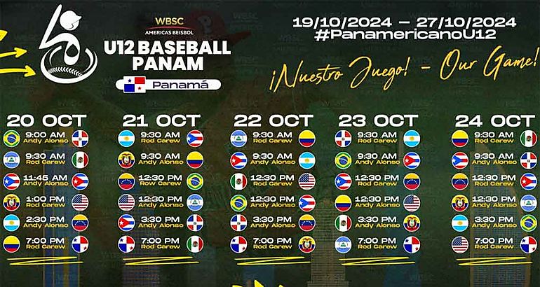 Panam confirm equipo para Premundial de Bisbol U12