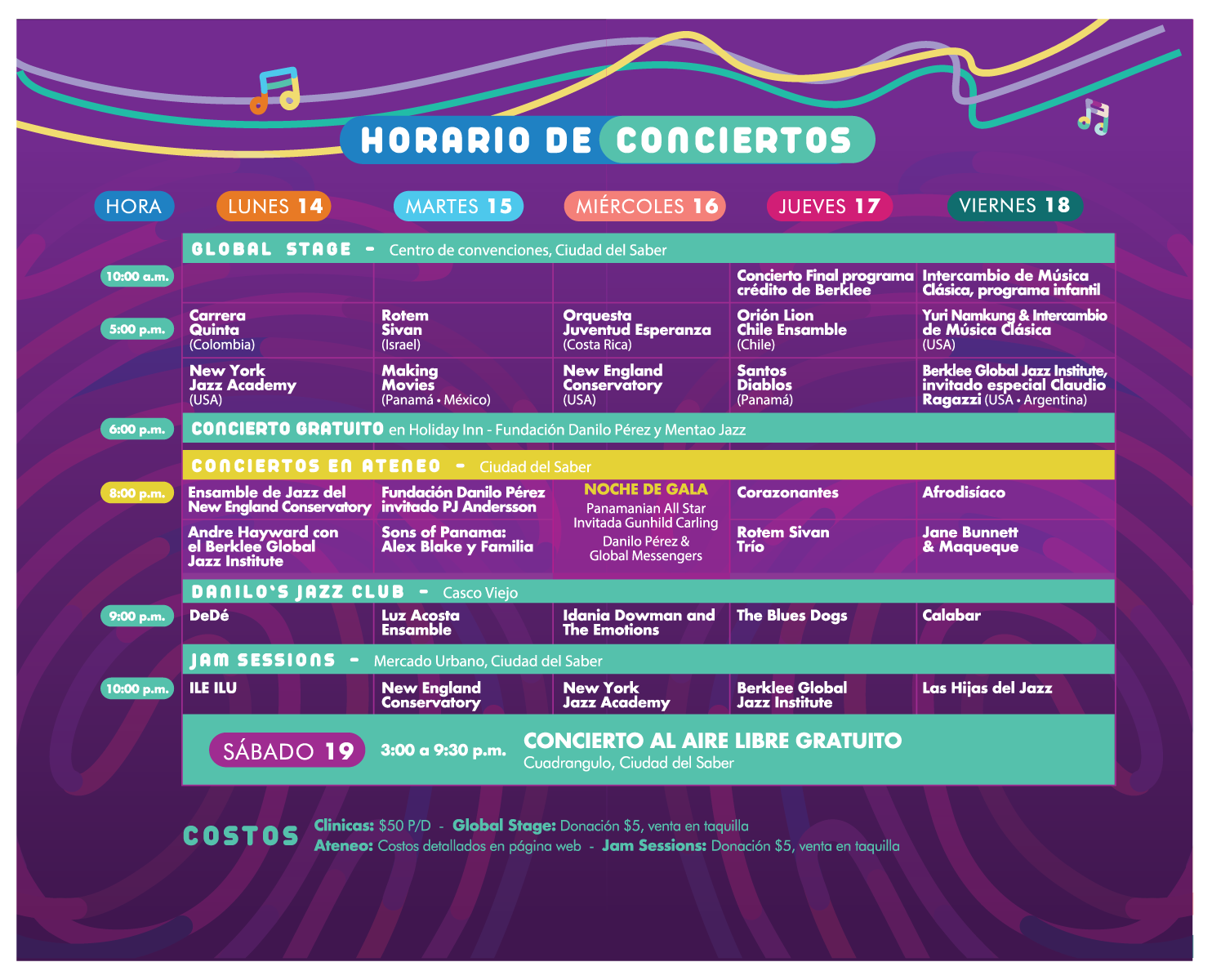 Décimosexta edición del Panama Jazz Festival